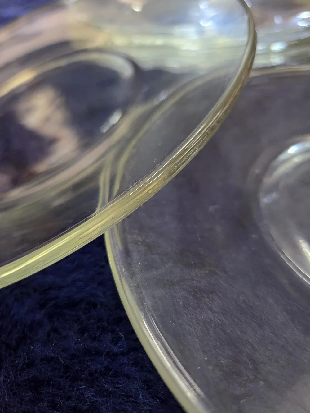VTG Arcoroc France Classique Heavy Clear Glass 8” Salad Luncheon Plates Set of 4